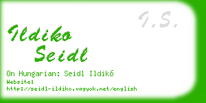 ildiko seidl business card