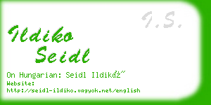 ildiko seidl business card